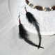 Boucles d'oreilles country plumes noires ethniques 