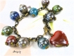 Bracelet fantaisie creation perles synthetiques 