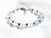 Bracelet blanc romantique en perles opalite 