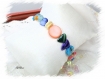 Bracelet multicolore en chips de nacre teintée *br787 