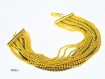 Bracelet manchette chaine billes doré br814 
