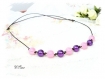 Collier violet et rose perles nacrées ajustable co638 