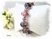 Bracelet perles artisanales lampwork solde br701 