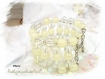 Bracelet manchette multitours perles de verre ivoire et crystal br538