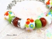 Bracelet artisanal perles de verre floriane br481