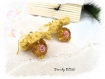 Boucles d'oreilles fleurs tricot brendy bo320