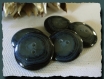 5 boutons bleu gris 23 mm 2,3 cm 2 trous button sewing blue grey 