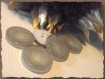 5 boutons gris moucheté * 22 mm * 4 trous * 2,2 cm button mercerie 