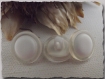 6 boutons blanc et transparent * 15 mm 1,5 cm pied 