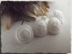 6 boutons blanc ancre de marine * 14 mm 1,4 cm pied 