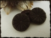4 boutons marron mat décor relief * 23 mm 2,3 cm pied button sewing neuf 