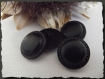 Bouton cuir noir * 20 mm 2 cm à queue * button sewing 