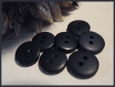 Lot 7 boutons marine mat * 14 mm 2 trous 1,4 cm button mercerie 
