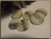 6 boutons gris beige marbré mat * 14 mm 2 trous 1,4 cm 