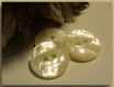 5 boutons blanc écru dessus aspect nacre * 18 mm 1,8 cm 