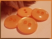 5 boutons orange dessus aspect nacre dessous opaque * 18 mm 1,8 cm 
