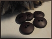 8 boutons brun marron foncé 15 mm * 2 trous * 1,5 cm button 