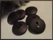 8 boutons brun marron foncé 15 mm * 2 trous * 1,5 cm button 