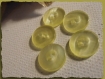 5 boutons jaune * 11 mm 2 trous 1,1 cm yellow button mercerie 