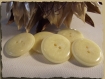 4 boutons écru ivoire mat lisse * 23 mm 2,3 cm 2 trous button sewing neuf 