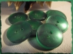 8 boutons vert translucide 18 mm * 2 trous * 1,8 cm button 