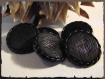 5 boutons noir décor fantaisie 25 mm 2,5 cm * pied * button sewing neuf lot couture 