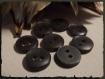 10 boutons gris * 11 mm 4 trous 1,1 cm grey button mercerie 
