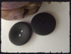 4 boutons noir mat 26 mm 2,6 cm * 2 trous * button sewing neuf lot couture 