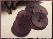 7 boutons violet mat * 15 mm 2 trous 1,5 cm button mercerie 