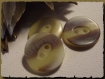 3 boutons marron beige marbré * 18 mm 2 trous 1,8 cm button mercerie 