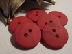 6 boutons rouge marbré * 18 mm 2 trous 1,8 cm blue button mercerie 