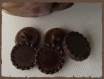 6 boutons imitation cuir marron foncé * 15 mm 1,5 cm à queue * button sewing 