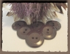 8 boutons neufs * 22 mm 2 trous * marron mat & brillant * black button * 2,2 cm 