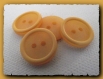 7 boutons jaune 2 tons * 15 mm 2 trous 1,5 cm yellow button mercerie 