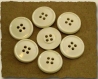 8 boutons blanc cassé * 18 mm 4 trous 1,8 cm white button mercerie 
