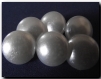 7 boutons blanc irisé bombé * pied * 14 mm 1,4 cm button mercerie 