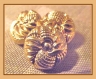 6 boutons 14 mm doré décor relief à queue 1,4 cm button mercerie 