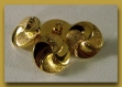 6 boutons doré décor rosace * 17 mm 1,7 cm pied queue * button black gilt lot 