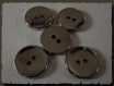 5 boutons argenté brillant * 2 trous * 18 mm 1,8 cm button mercerie 