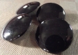 5 boutons noir brillant * 27 mm 2,7 cm à queue black button sewing neuf 