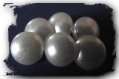 10 boutons blanc irisé 1/2 sphère * pied * 13 mm 1,3 cm button mercerie 