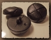 3 boutons marron brun imitation cuir * 22 mm 2,2 cm * à queue * button sewing 