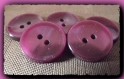 8 boutons rose violet translucide 18 mm * 2 trous * 1,8 cm button 