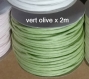 2 m de fil métal avec papier vert olive 