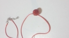 1 support collier et perle rouge a personnaliser 