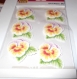 6 superbe fleur pensée stickers en 3d de 4,5cm 