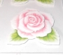 6 superbe fleur rose stickers 3d taille 4,5cm 