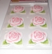 6 superbe fleur rose stickers 3d taille 4,5cm 