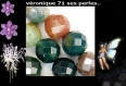 Lot 25 perles agate inde facetté 6mm 