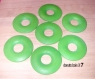 Lot de donuts bois vert 4,5cm x 7 